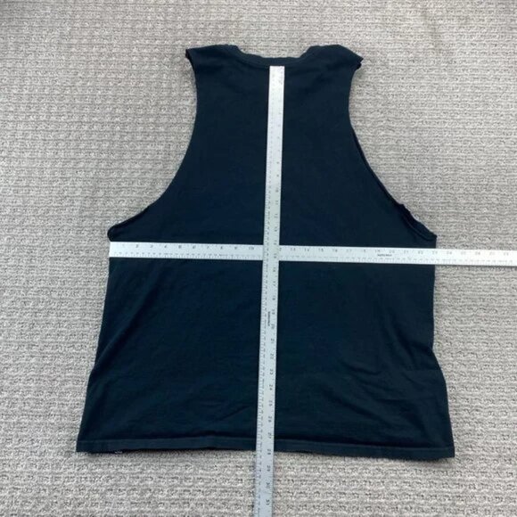 DC Shoes Shirt Men Extra Large XL Black Modified Cut-Off Sleeveless T-Shirt - Picture 7 of 9